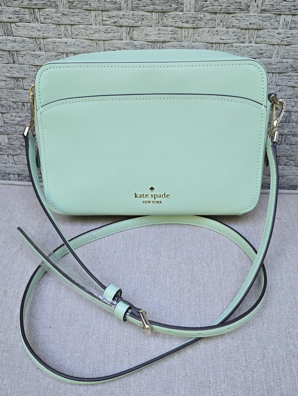 NWOT Kate Spade Pistachio Green Saffiano Crossbody Bag